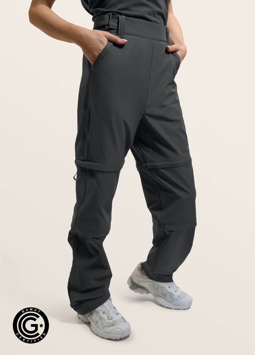 Women's Adaptive Zip-Off Pants (Color: Charcoal) | BetterMe Store