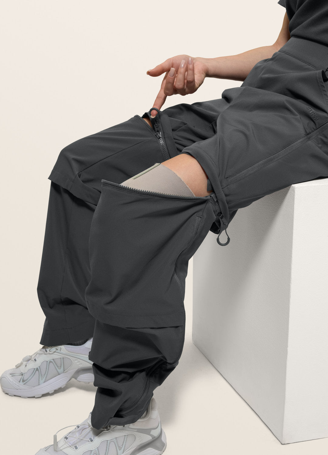 Women's Adaptive Zip-Off Pants (Color: Charcoal) | BetterMe Store