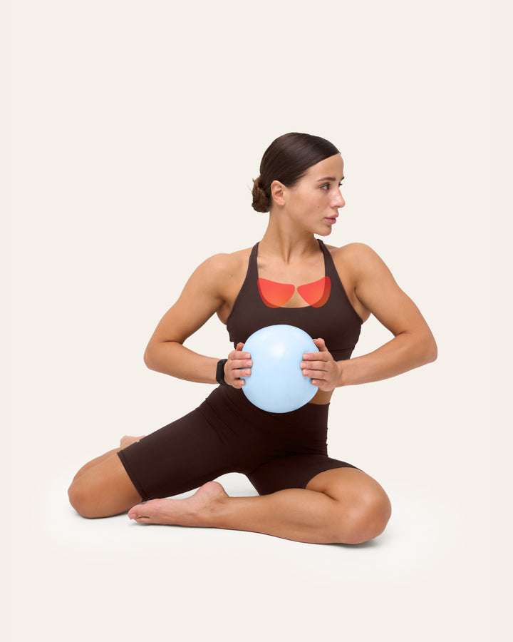 Kneeling ball squeeze