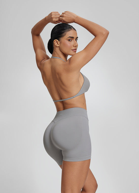 Ultrasculpt Reggiseno Funzionale in Maglia Twill con Spalline Sottili e Schiena Scoperta