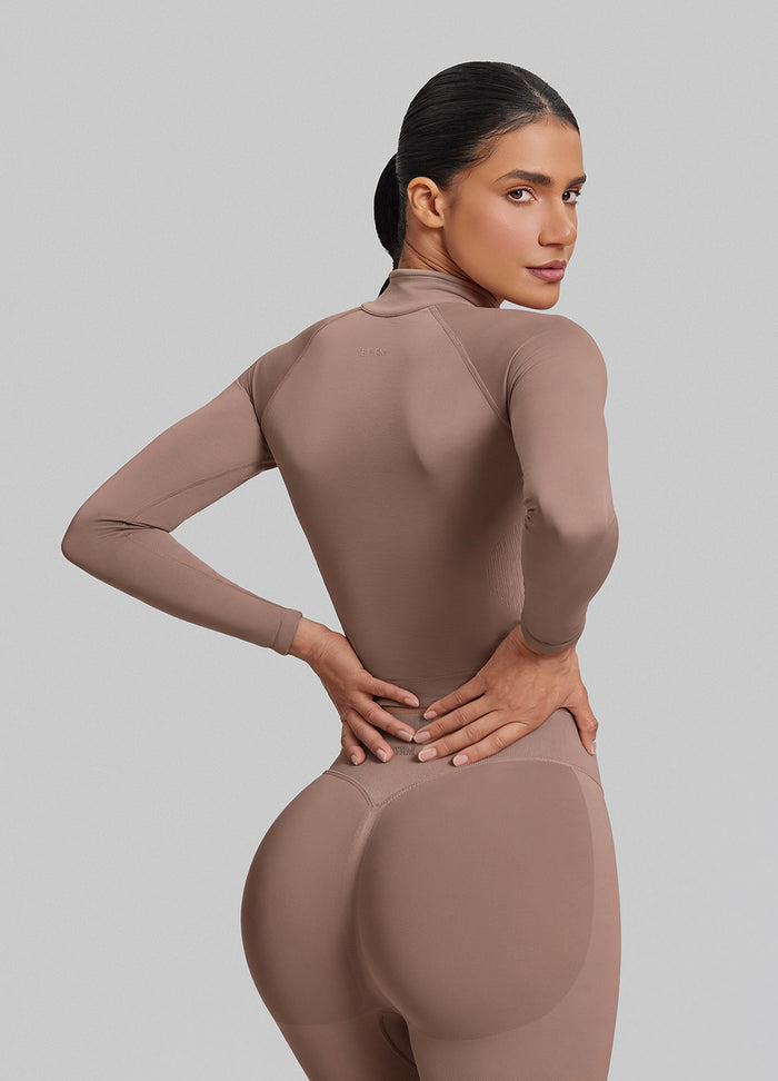 Ultrasculpt Longline Full Zipper Seamless Breathable Warm Jacket