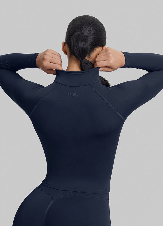 Ultrasculpt Longline Full Zipper Seamless Breathable Warm Jacket