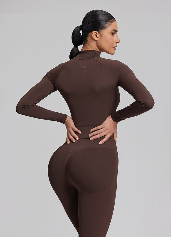 Ultrasculpt Longline Full Zipper Seamless Breathable Warm Jacket