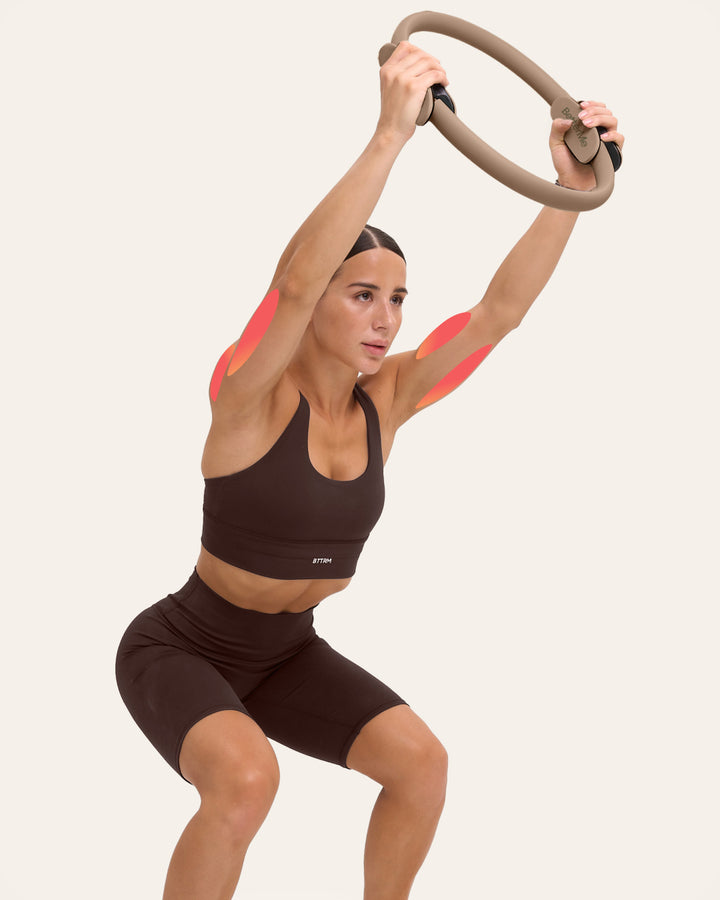 Overhead ring squat