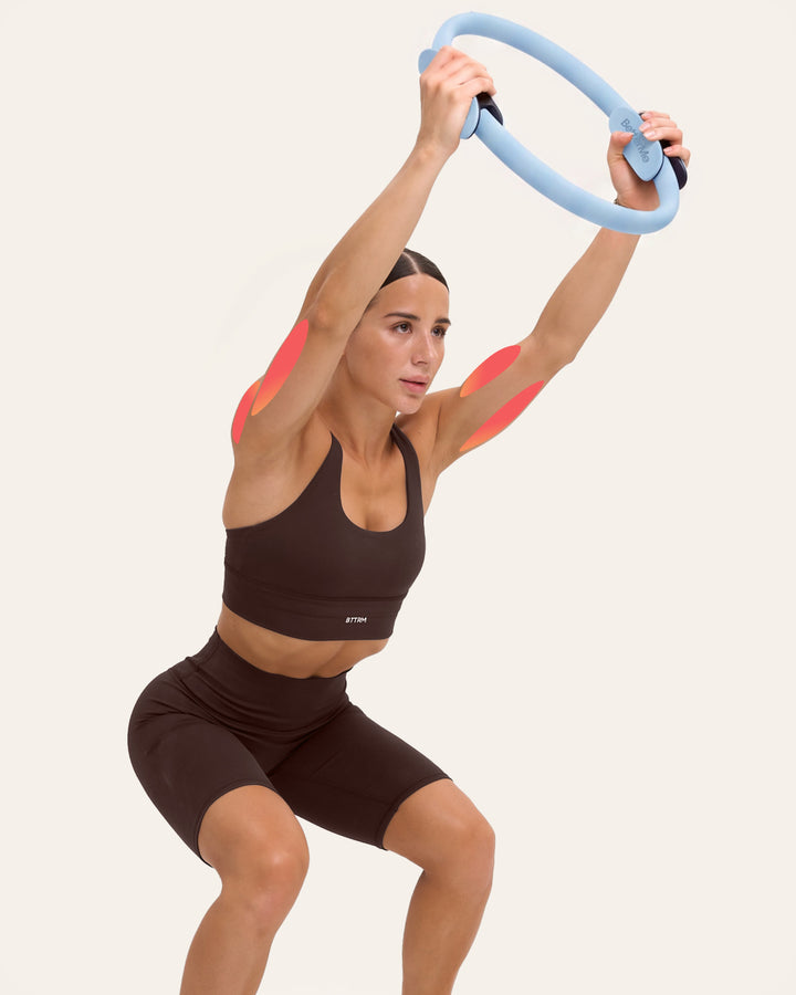 Overhead ring squat