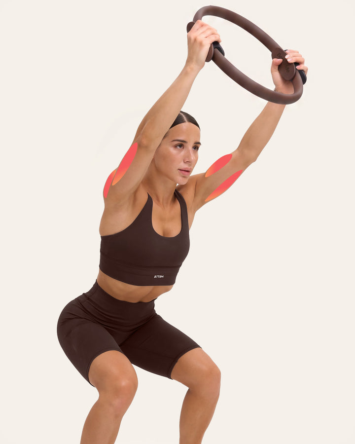 Overhead ring squat