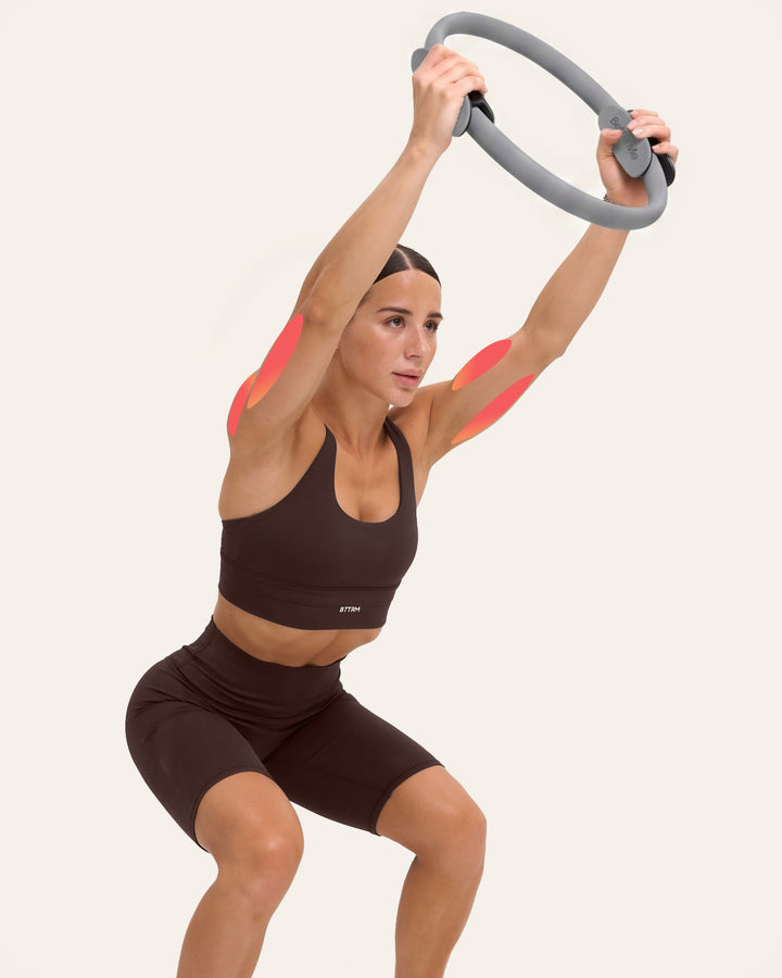 Overhead ring squat
