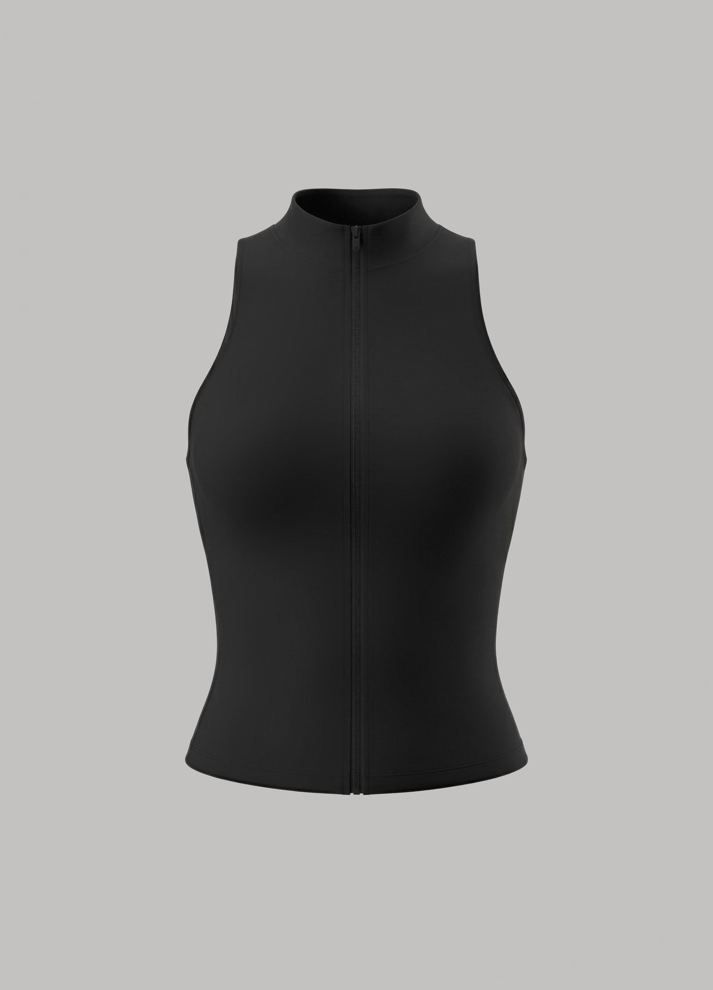 Sculpt Zip Crop Vest (Color: Black) | BetterMe Store