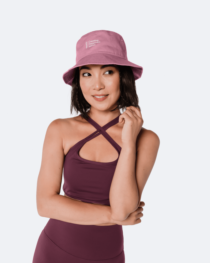 Cappello da pescatore rosa antico in stile casual