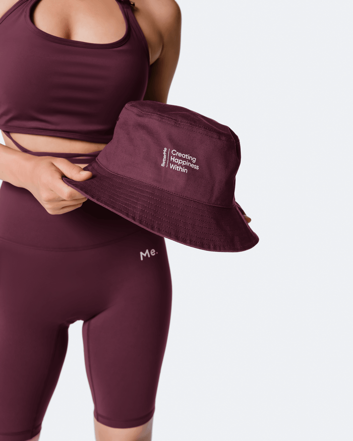 Burgundy Casual Bucket Hat