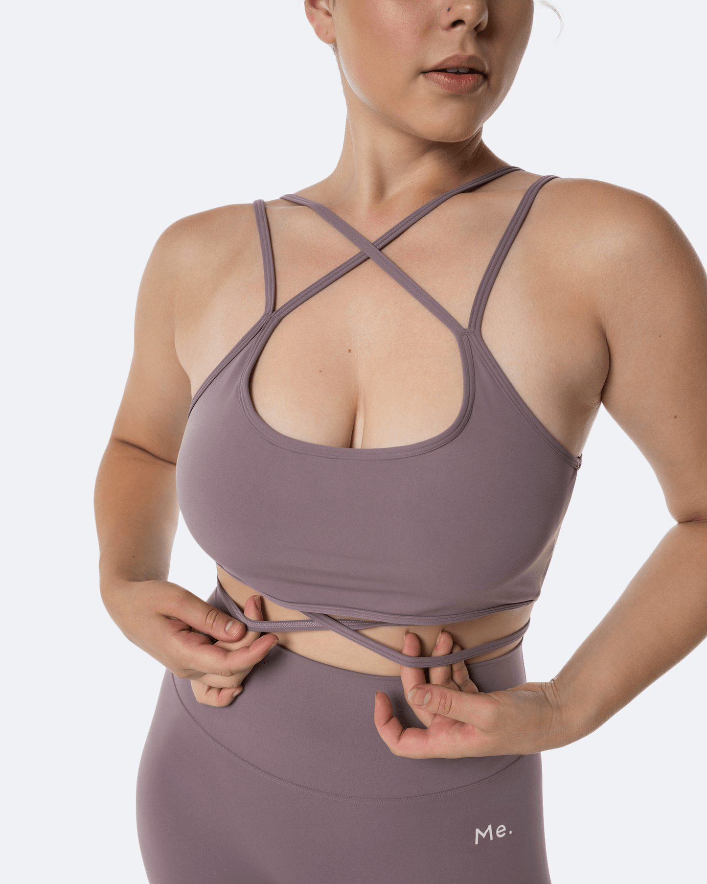 Dusty Pink Strappy Front Top