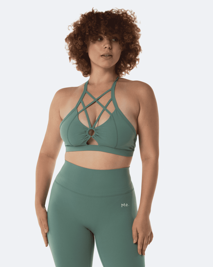 Fresh Green Criss Cross Front Top