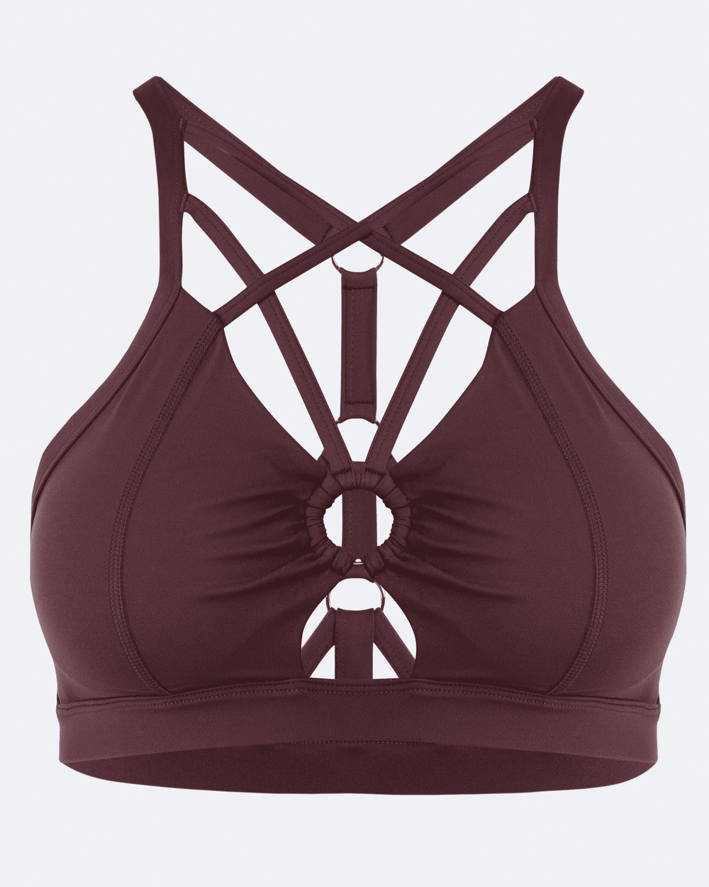 Women's Front Criss Cross Strappy Wirefree Fitness Bralette Tops