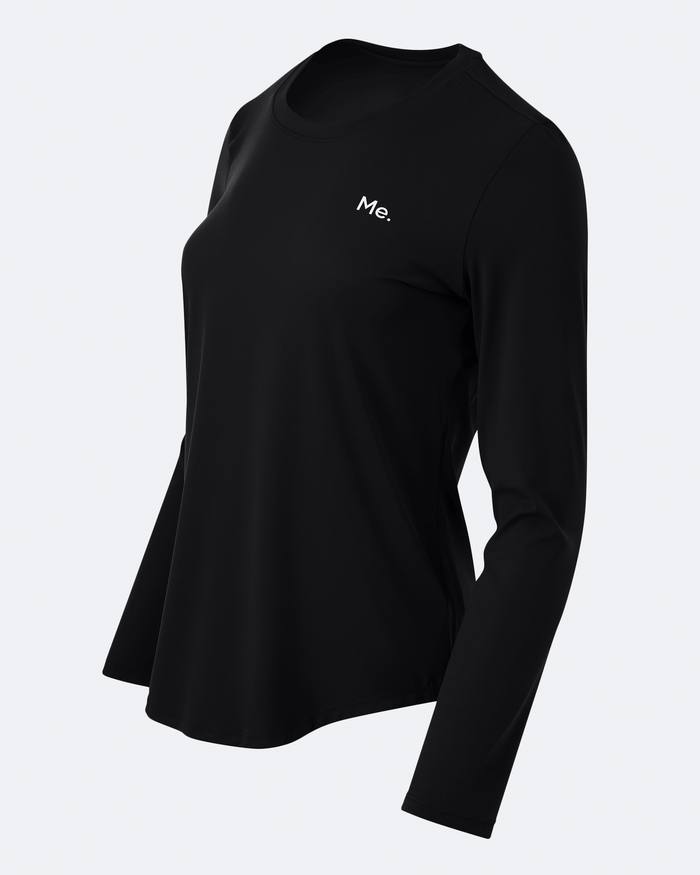 Maglia a maniche lunghe nero corvino