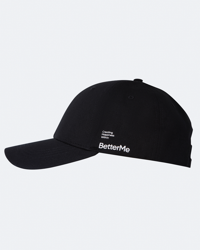 Jet Black Strapback Hat