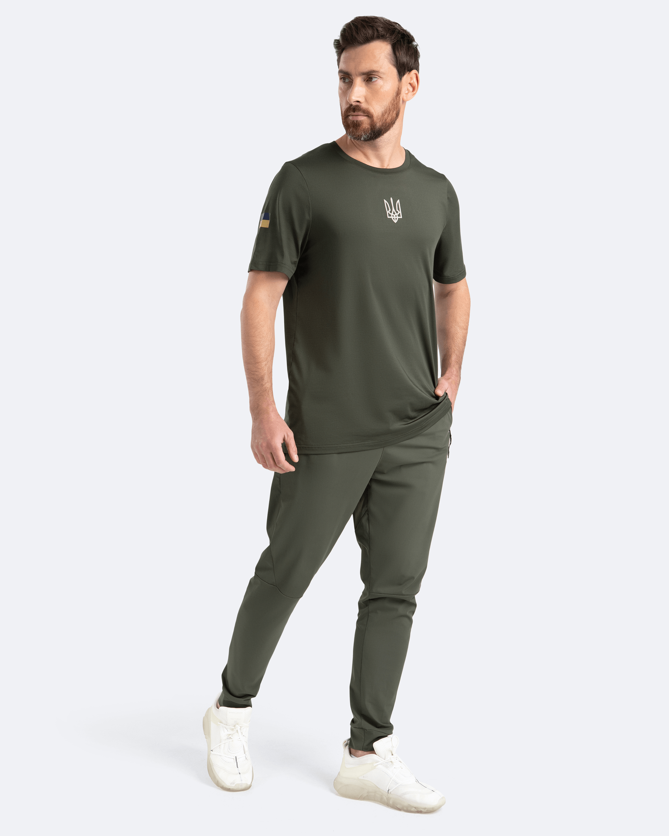 Brown T Shirt & Green Joggers Outfit - TK Maxx UK