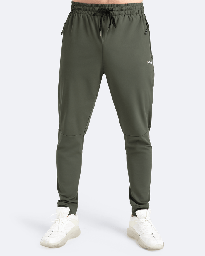 Calça jogger athleisure na cor caqui