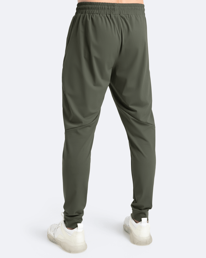 Calça jogger athleisure na cor caqui