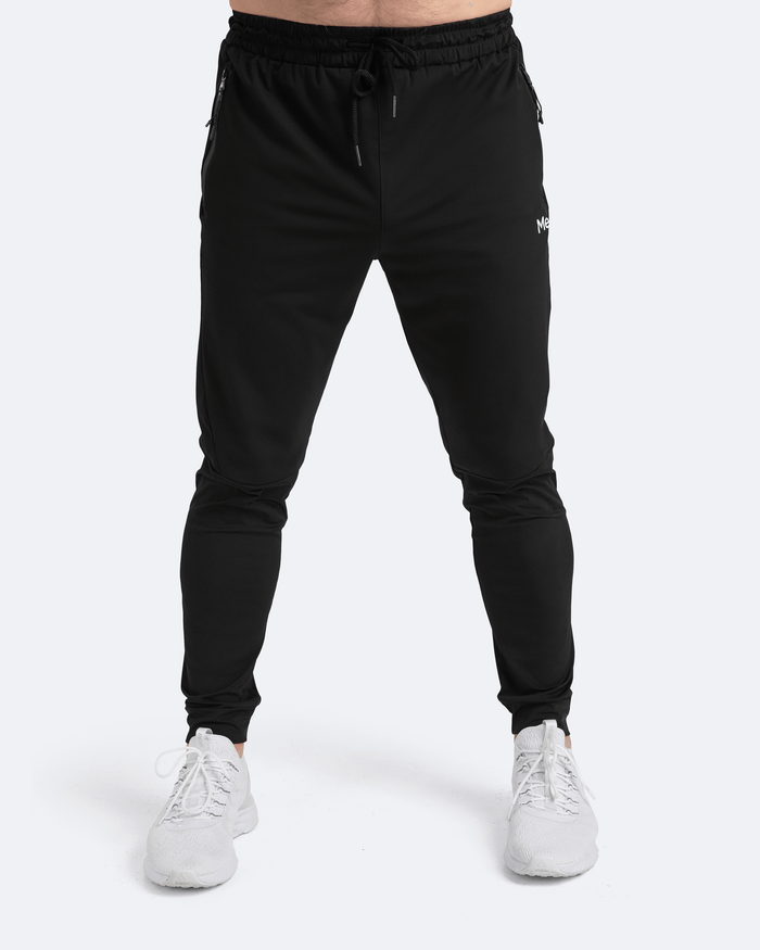 Jet Black Athleisure Joggers