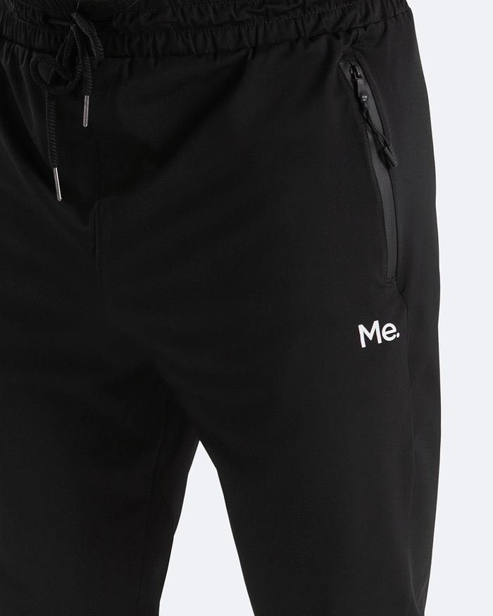 Jet Black Athleisure Joggers