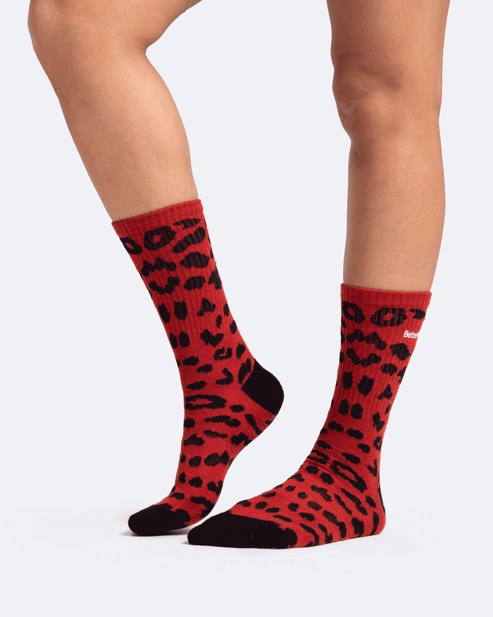 Baumwollsocken mit Leopardenmuster