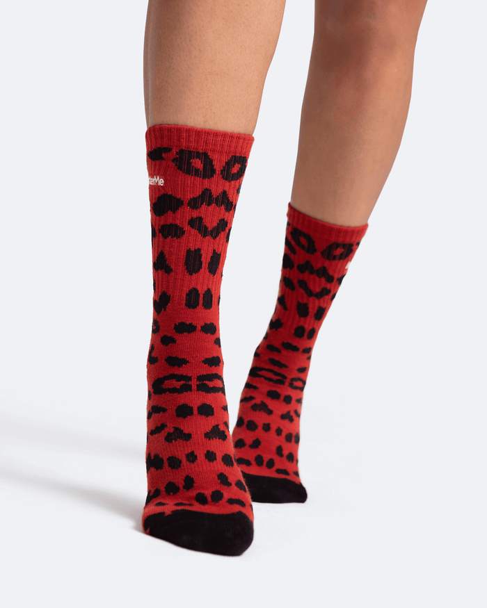 Baumwollsocken mit Leopardenmuster