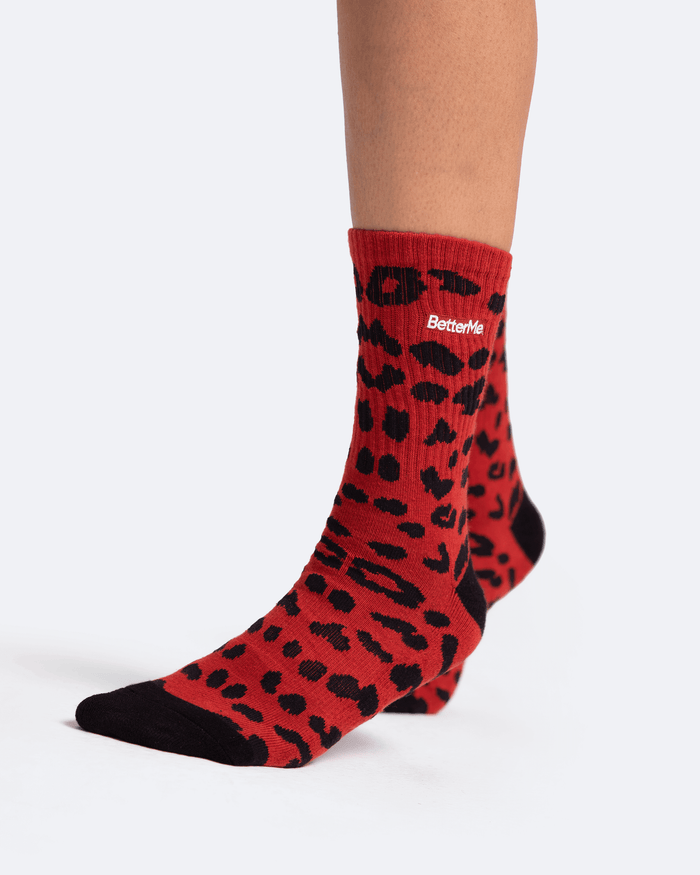 Baumwollsocken mit Leopardenmuster