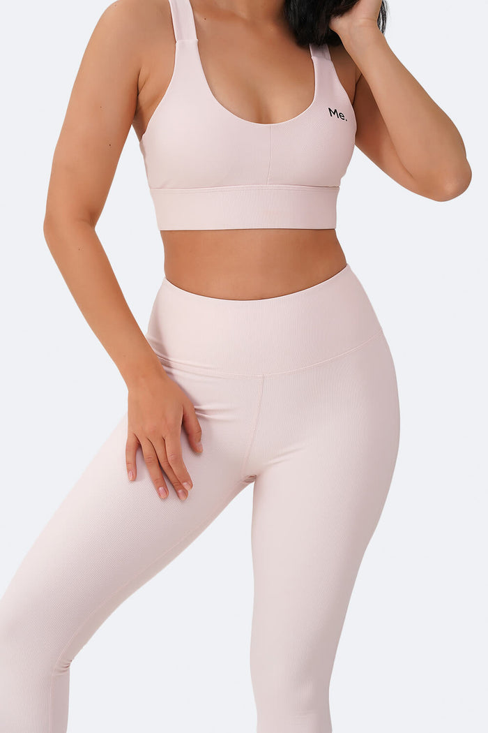 Legging taille haute vieux rose