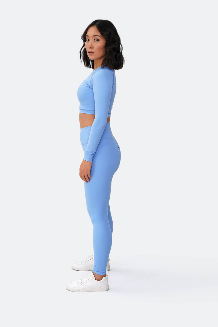 Legging push-up cintura alta azul-celeste